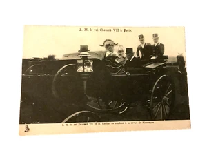 VINTAGE POSTCARD KING EDWARD VII IN PARIS WITH PRESIDENT LOUBET BY RAPHAEL TUCK - Picture 1 of 2