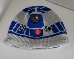 Disney Store Star Wars Beanie R2D2 Droid Pattern Blue and Grey XS/S 3-6 size - Picture 1 of 7