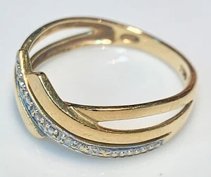 MAGNIFIQUE BAGUE OR 18 CARATS - DIAMANTS 0.05 CARAT - 2,00g - Imagen 1 de 3