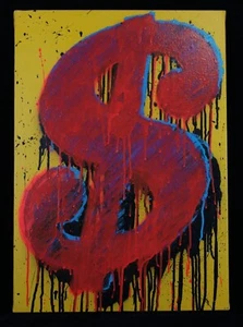 BRUSK Original signée +Sticker banksy,shepard fairey,martin whatson,snik,dmv - Imagen 1 de 11