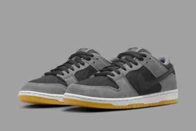 Nike Nuevo Hombre Dunk Low SB Gris Humo Oscuro Blanco Goma Foto 1 de 4