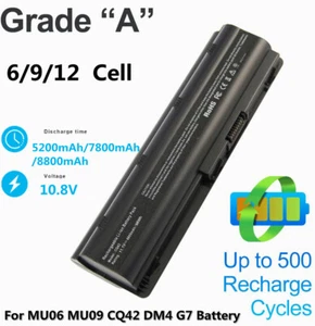 For HP Battery MU06 MU09 593553-001 DM4 G4 G6 HSTNN-LB0W HSTNN-CBOW 6/9/12 Cells - Picture 1 of 17