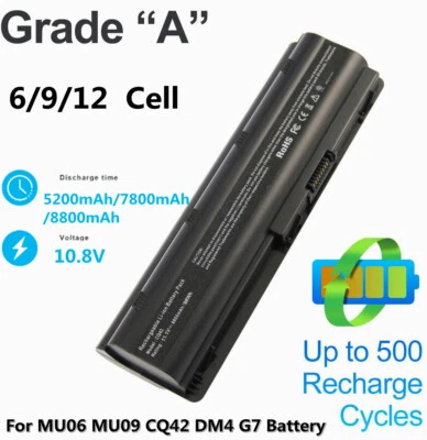 Batería para HP MU06 MU09 593553-001 DM4 G4 G6 HSTNN-LB0W HSTNNN-CBOW 6/9/12 celdas Foto 1 de 4