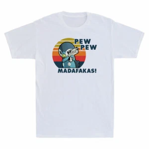 Madafakas Pew Penguins Pew Gangster Penguins T-Shirt Funny Men's Cotton Vintage - Picture 1 of 7