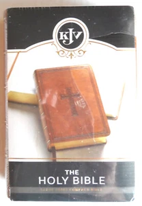 KJV 2017 Bibel kompakt Großdruck Lux-Leder hellbraun christliche Kunst KJV083 Neu & S - Bild 1 von 2