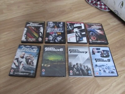 8 FAST & FURIOUS MOVIES DVDS NUMBERS 1 TO 8 INCL 2 DISC SPECIAL EDITIONS - Image 1 of 4