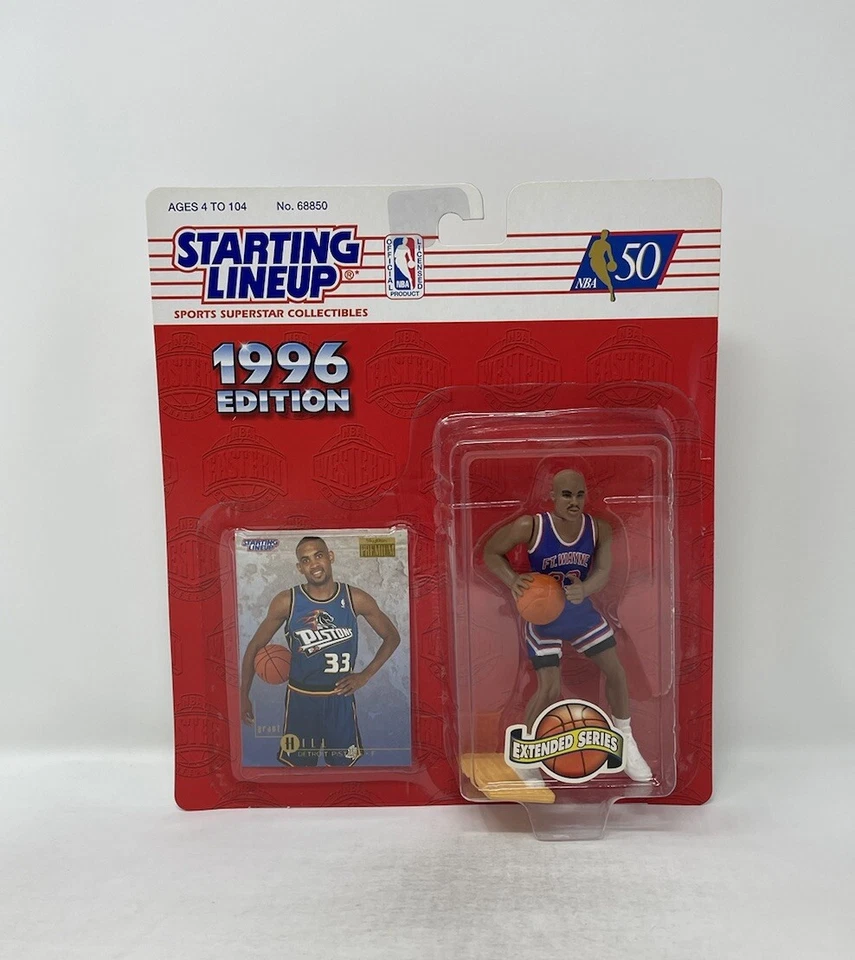 1996 Grant Hill Starting Lineup SLU Extended Kenner Pistons C5