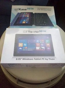 Brand New 8.95 Windows 8.1 Tablet PC + 9" Magnetic Folding Tablet Case--Black - Picture 1 of 3