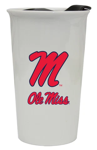 Mississippi Rebels Ole Miss Double Walled Ceramic Tumbler Set-NCAA Travel Mugs Cover