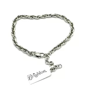 Bracciale Brighton Rolo Small Links Aggiungi Clip-On Charm Argento Legacy 9,5 pollici Nuovo con etichette - Foto 1 di 4