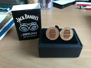 Marke Jack Daniel's Whisky Eiche Fässer Manschettenknöpfe limitierte Auflage verpackt Geschenk - Bild 1 von 5