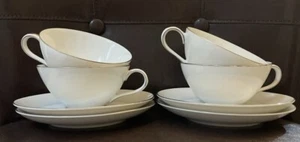 Set of 4 Wentworth Eternal Shape Silver Wheat Coffee/Tea Cup & Saucers Japan - Picture 1 of 10