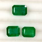 6.73ct Natural Emerald octagon cut ~ AAA Exclusive Earring pendant set gems