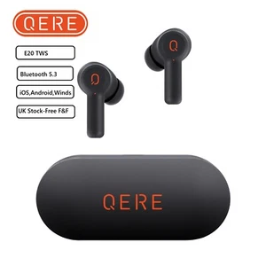 QERE E20 Wireless Bluetooth Earphones Headphones Earbuds In-Ear For All Devices - Picture 1 of 16