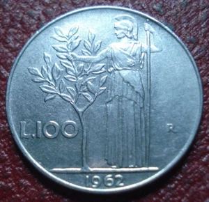 1962-R ITALY 100 LIRE IN VF-EF CONDITION - Picture 1 of 2