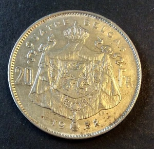 Belgique - Albert Ier - Très Joli et rare 20 francs/ 4 belgas 1932 FR -pos A (1) - Picture 1 of 2