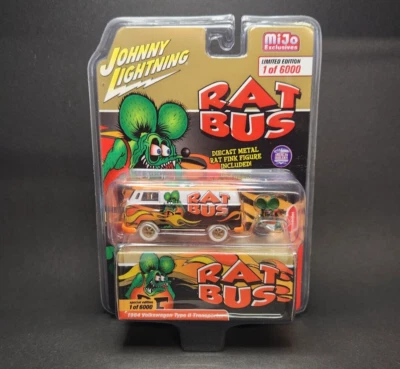 Johnny Lightning 1964 Volkswagen Type Ii Transporter Kombi Rat Rod Bus Chase - Image 1 of 3
