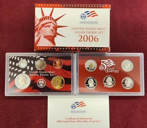 2006-S SILVER PROOF SET - 10 COINS - Free shipping! Cover