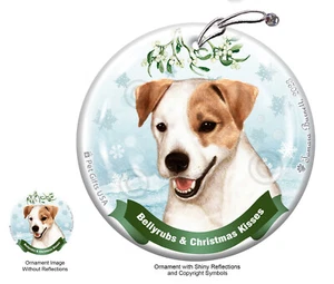 Adorno de rubinas y besos - Jack Russell Terrier tostado y blanco - Imagen 1 de 1
