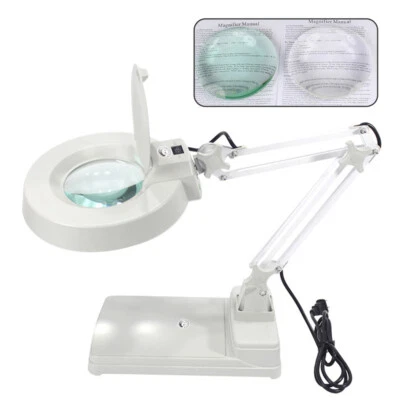 10X 20X Magnifier Desk LED Lamp Magnifying Glass Table Light for Reading - Image 1 of 4