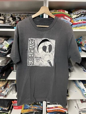 Vtg Subhumans T-Shirt XL Punk Rock Band Black Y2K Distressed See Pics - Image 1 of 4