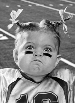 Football Girl Funny Encouragement Card - Greeting Card by Avanti Press