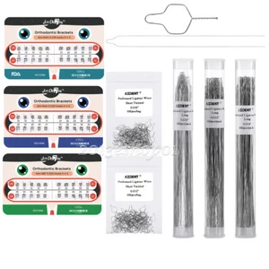 AZDENT Dental Wire Preformed Ligature Ties Long Short Twist / Brackets Braces - Picture 1 of 37