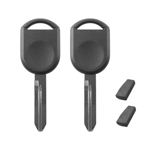 2Uncut Ignition Key Transponder Chip For Ford Escape Focus Fusion Mustang Ranger - Picture 1 of 6