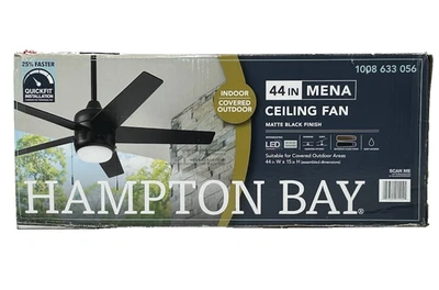 Hampton Bay LED Indoor/Outdoor Ceiling Fan with Light Kit and Reversible Blades - Image 1 of 4