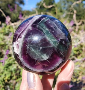 Snowflake Fluorite Feather Rainbow Sphere Dendritic | 474 Grams | 67MM | 1lbs 1 - Picture 1 of 10