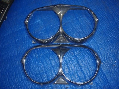 1962 Pontiac 62 Bonneville catalina carroça conversível molduras de acabamento para faróis - Imagem 1 de 4