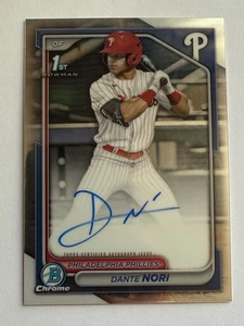 2024 Bowman Chrome Draft Dante Nori Auto 1st #CPA-DN Phillies Non Refractor RC - Picture 1 of 2