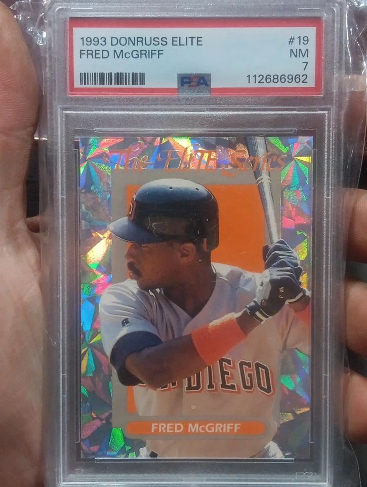 1993 Donruss Elite #18 Fred McGriff SN#04424/10000 PSA 7. NICE! - Image 1 of 2