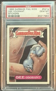 1988 GARBAGE PAIL KIDS SERIES 13 #521A DEE ODORANT PSA 10 GEM MINT - Picture 1 of 2
