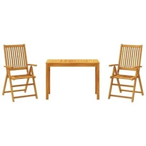 5-teiliges Gartentisch-Set aus massivem Akazienholz, faltbar vidaXL - Bild 1 von 9