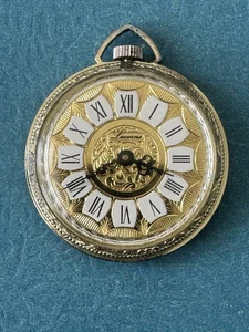 Vintage Lucerne Swiss Women Gold Tone Mechanical Pocket Watch - Picture 1 of 10