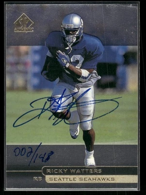 #115 Ricky Watters 1998 SP Authentic w/ Hand Numbered On Card Auto #/148 - Image 1 of 2
