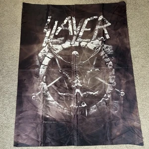 Vintage 1995 Slayer Tapestry Flag Brockum Rare Thrash Divine Intervention Metal - Picture 1 of 18