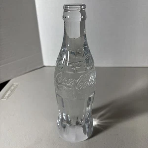 "Botella Hobbleskirt 24 % cristal plomo sólido Coca-Cola 7,75"" de alto hecha en Alemania" - Imagen 1 de 9