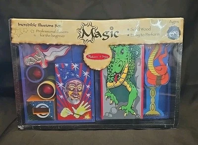 Melissa & Doug Deluxe Magic Set ~ Wooden Storage Box & Illusions ~ NEW SEALED - Image 1 of 4