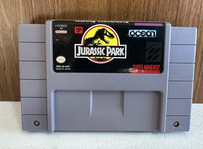 Jurassic Park (Super Nintendo SNES, 1993) Authentic Tested Cartridge Only - Image 1 of 4