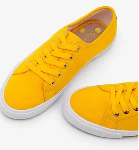 BODEN Canvas Plimsolls - Gelb Größe 6 / 39 Neu ohne Etikett UVP 50£ - Bild 1 von 3
