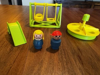 Vintage Fisher Price Little People Playground And People Lot Of 5 - Image 1 of 4