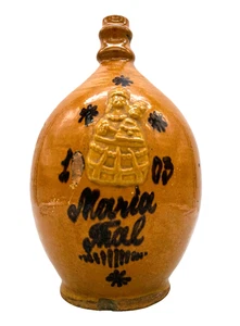 Antigua jarra de cerámica Ovidio Redware fechada 1903 María - Imagen 1 de 8