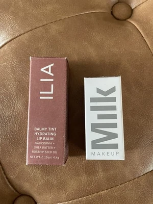 Milk Bronzer Stick Blitzed 0.19oz & Ilia Balmy Tint Lip Balm Runaway New NIB - Image 1 of 4