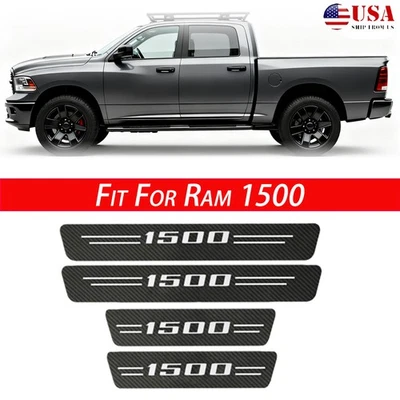 For Dodge Ram 1500 Truck Car Door Sill Scuff Plate Step Threshold Protector 4pcs - Image 1 of 4
