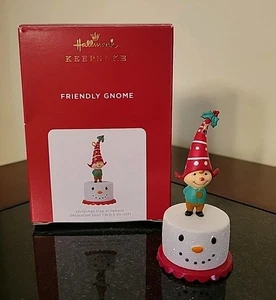 2 Hallmark Keepsake Christmas Oraments Friendly Gnome & Clashing Cymbal's - Picture 1 of 6