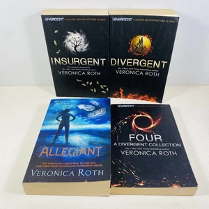 4 Lot Veronica Roth Divergent Series- Insurgent, Divergent, Allegiant, Four - Picture 1 of 12