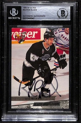 1993 Ultra 34 Rob Blake HOF BGS AUTO autografado C81914 - Imagem 1 de 2