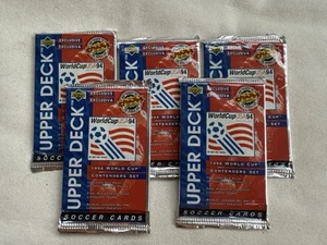 Lot of Five (5) 1994 Upper Deck World Cup Soccer Football Packs Factory Sealed - Picture 1 of 1